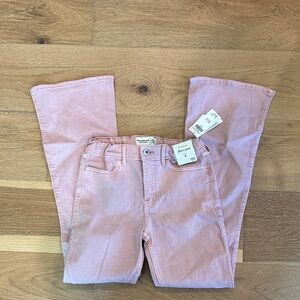 abercrombie kids Light Pink High Rise Flare Jeans